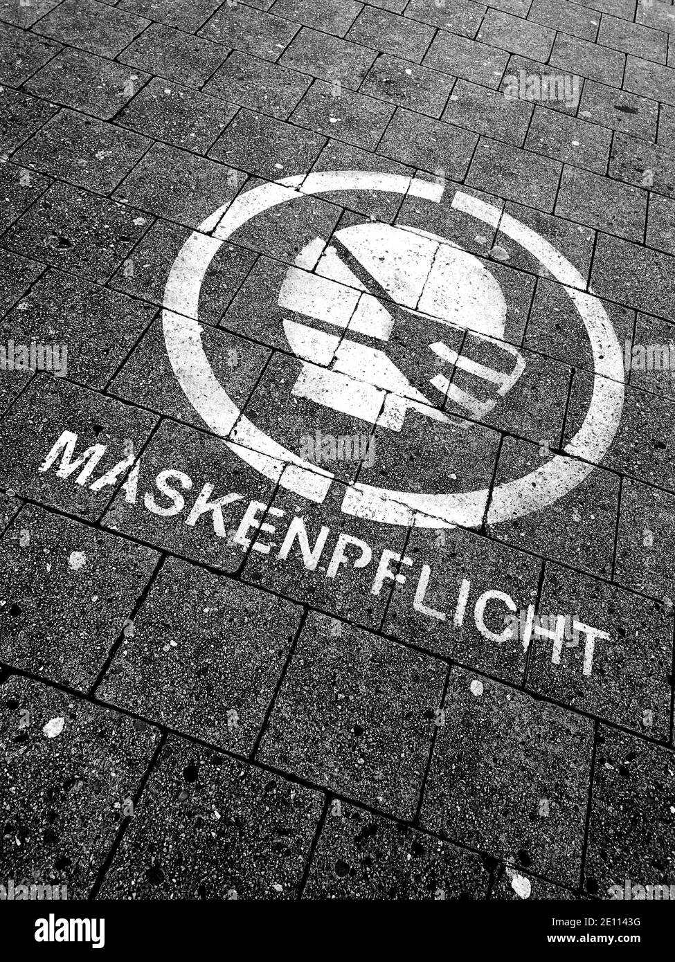Maskenpflicht, Spitalerstraße, City, Hamburg, Deutschland Stockfoto