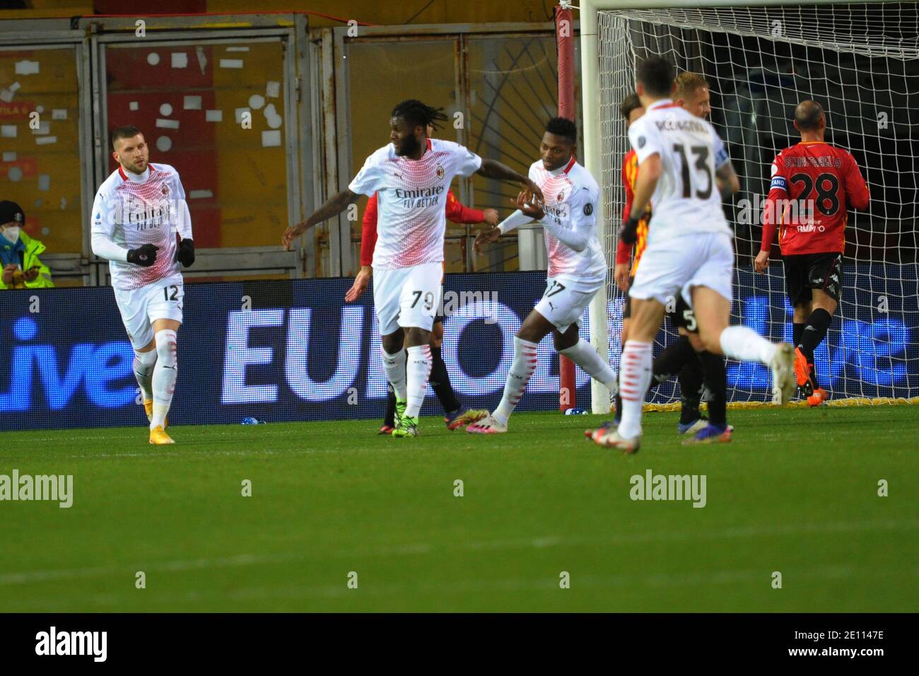 Benevento, Italien. Januar 2021. Benevento, Italien, Ciro Vigorito Stadion, 03. Januar 2021, Franck Kessi während Benevento Calcio vs AC Mailand - Italienische Fußball Serie A Spiel Kredit: Renato Olimpio/LPS/ZUMA Wire/Alamy Live News Stockfoto