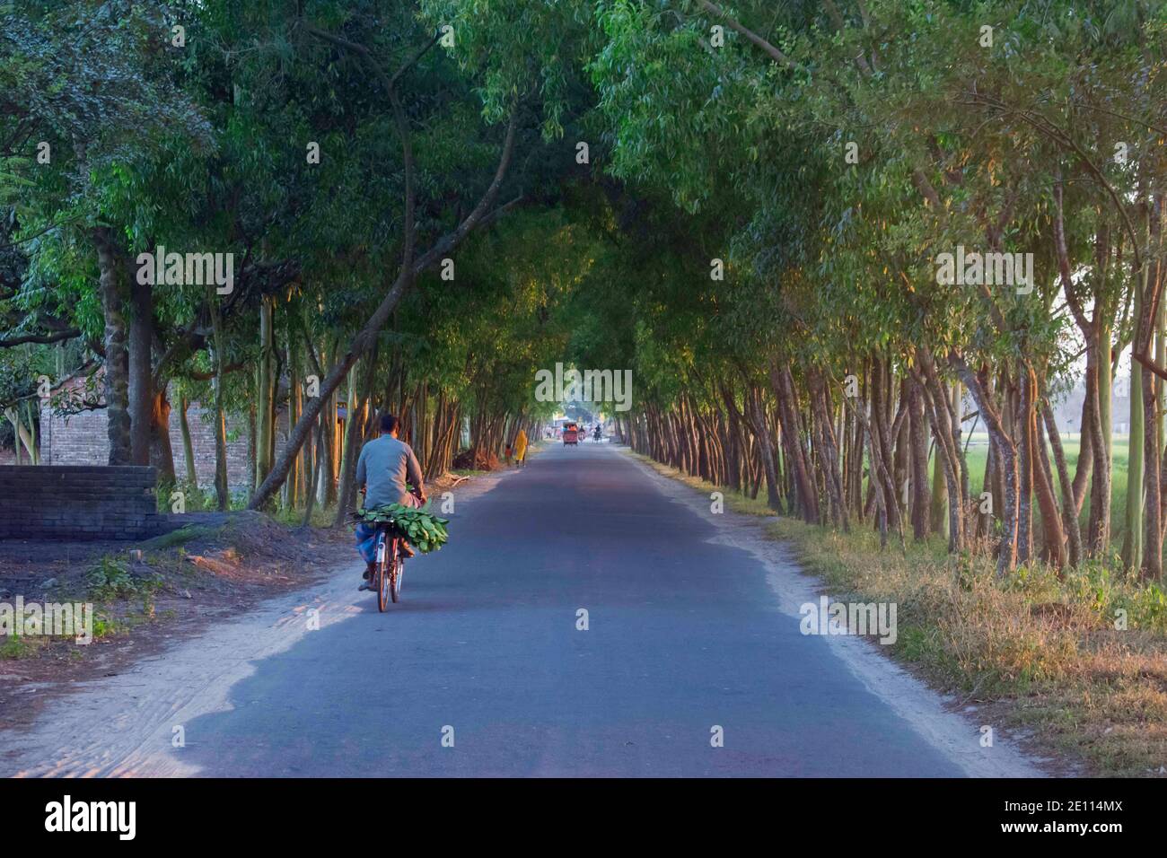Blick auf die Straße von Bangladeshi am Nachmittag. Stockfoto