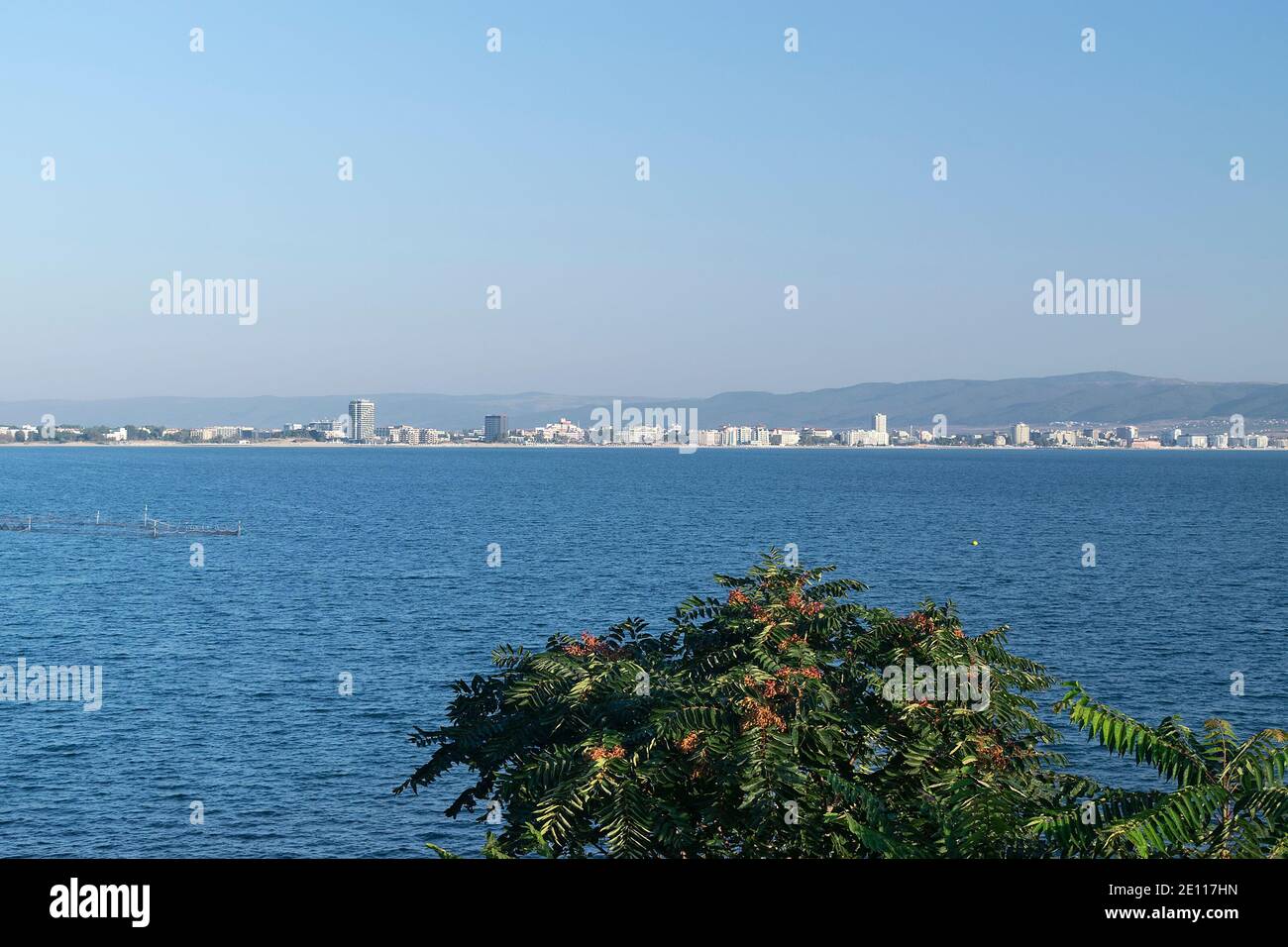 Früh am Morgen am Strand im Nessebar Resort In Bulgarien Stockfoto