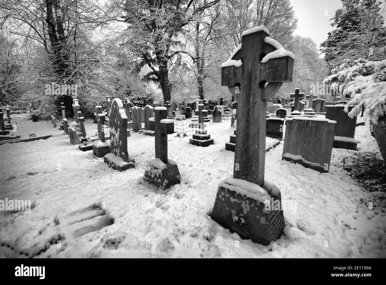 Winter in Cheshire Stockfoto