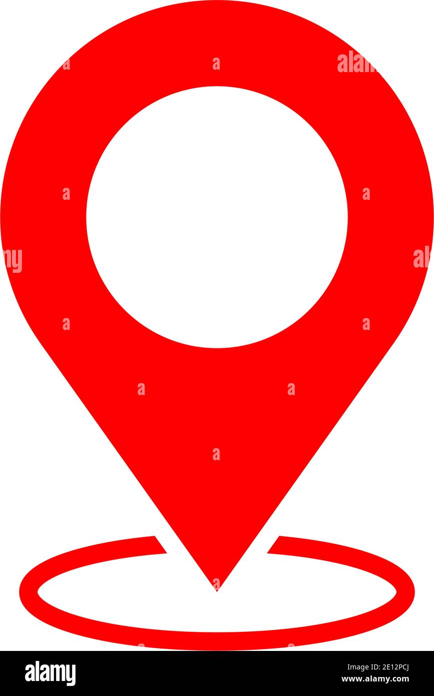 Symbol Für Die Karte Mit Der Pin-Punktlokalkarte Vektordarstellung Stock Vektor