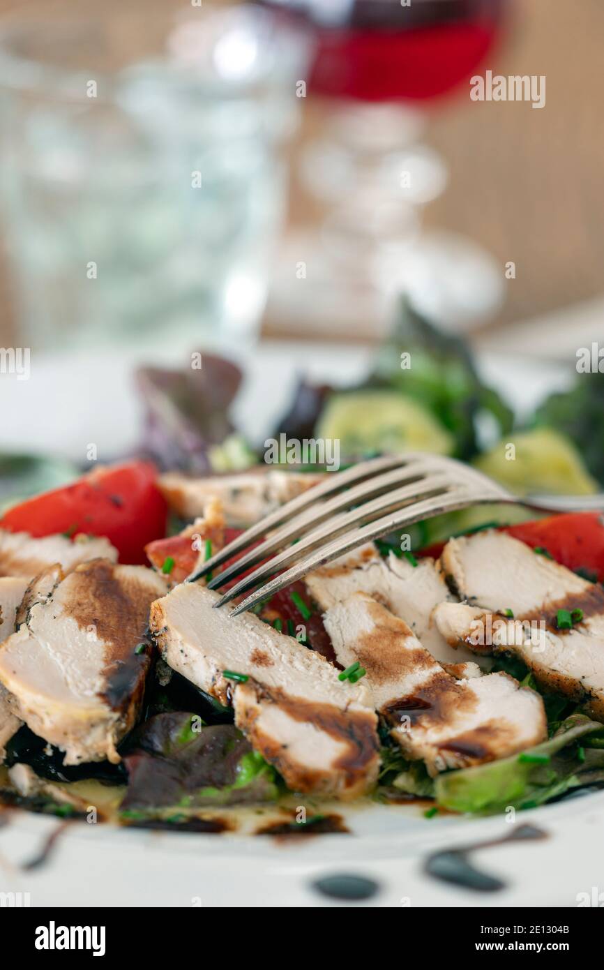 Steak Salat Stockfoto