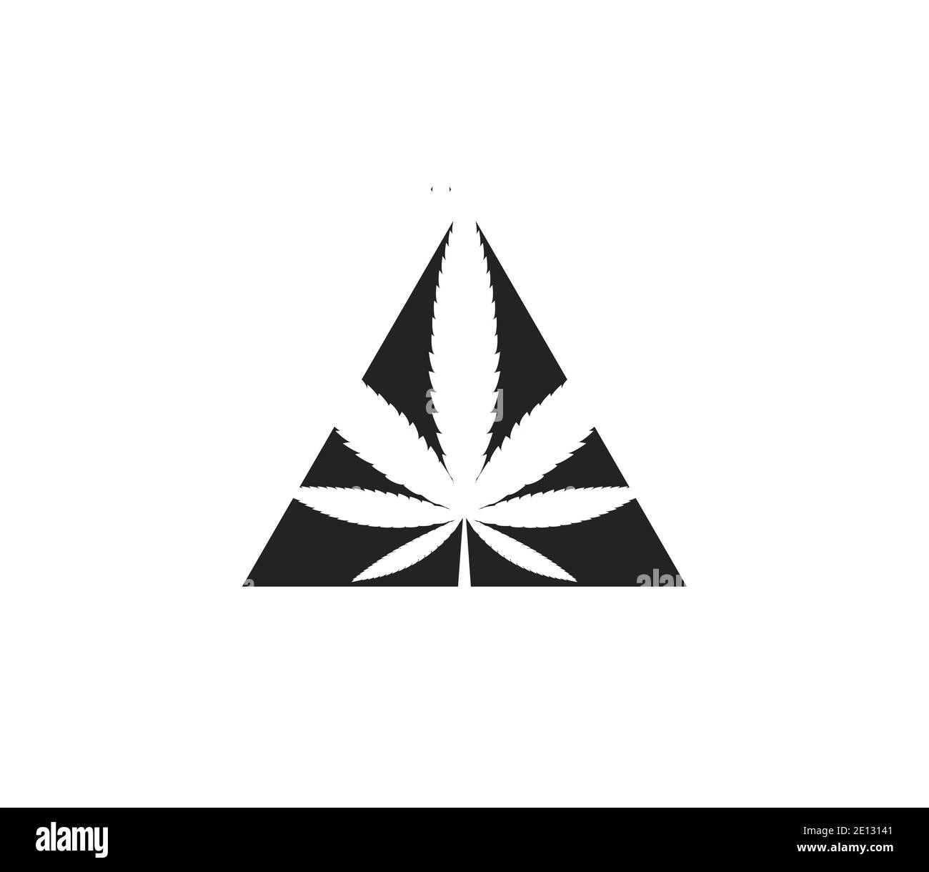 Cannabis Marihuana Blatt Symbol Vektor Illustration Stockfoto