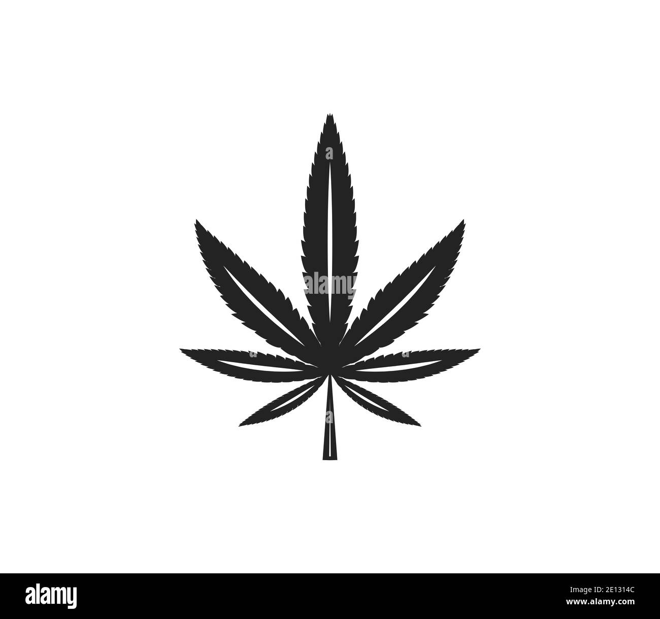 Cannabis Marihuana Blatt Symbol Vektor Illustration Stockfoto