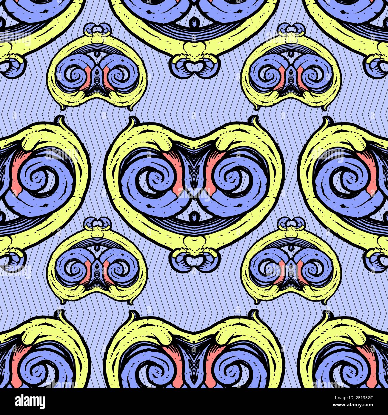 Ornament bunte Muster Vektor-Fliese für den Mehrzweck-Einsatz im Design Stock Vektor