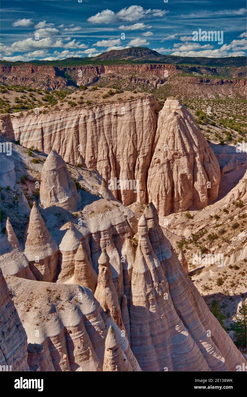 Tent Rocks, Blick vom Lookout Point am Kasha-Katuwe Tent Rocks National Monument, New Mexico, USA Stockfoto