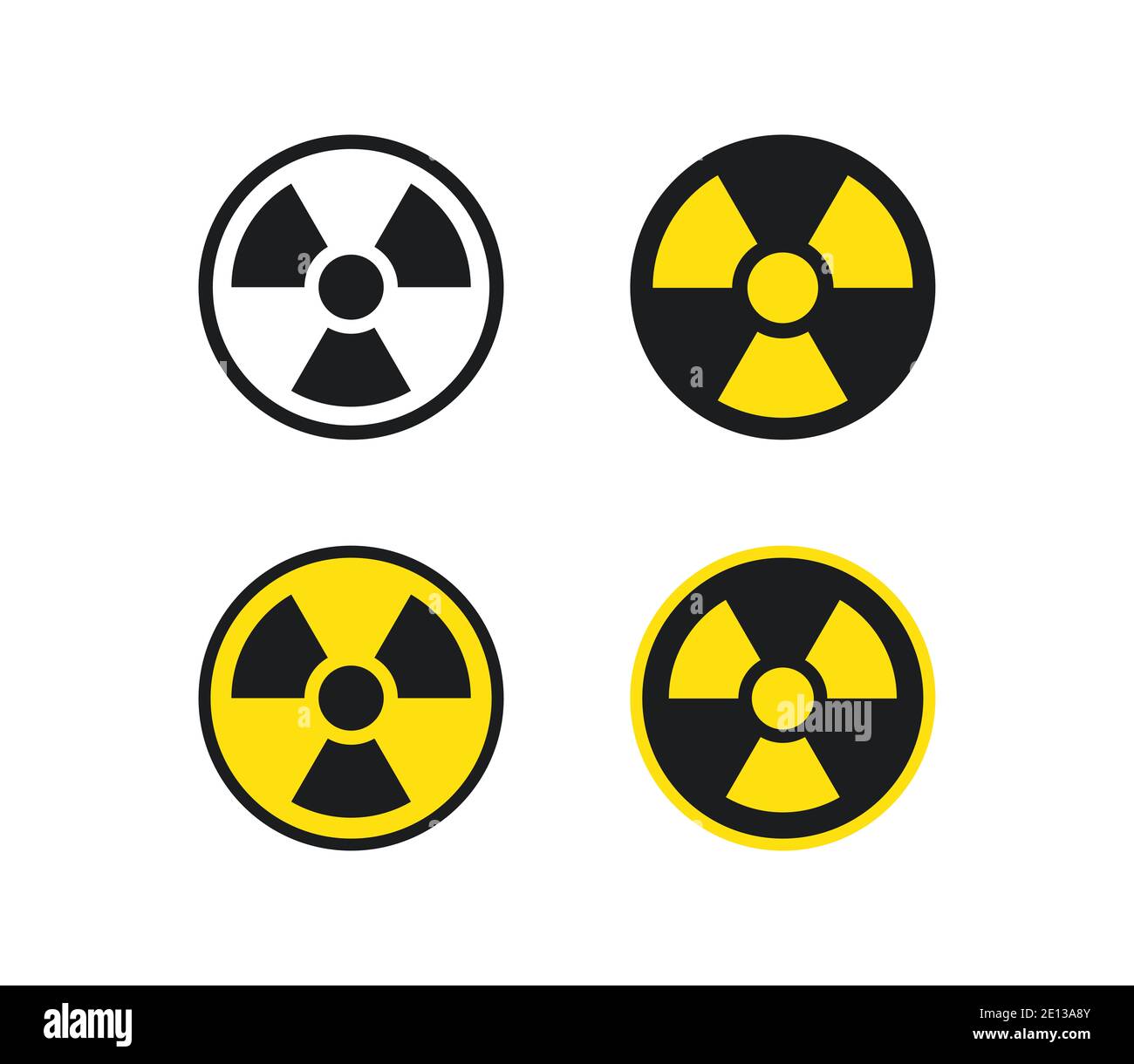 Symbol Für Radioaktives Zeichen Vektorgrafik Stockfoto