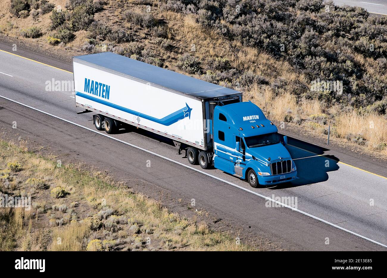 Marten Trucking Erhöhte Aussicht Stockfoto
