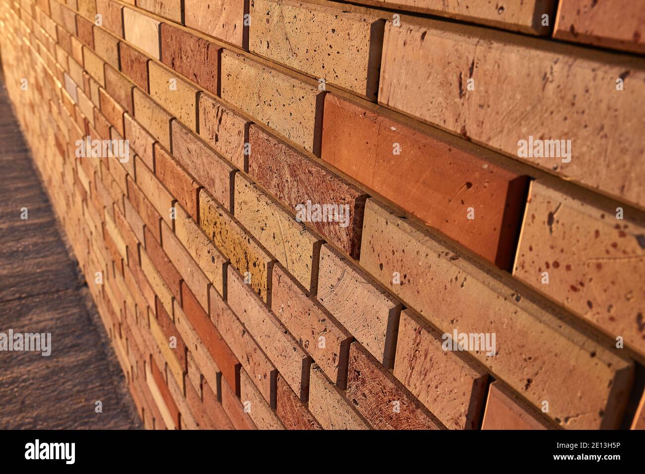 Ziegelsteinmuster Wand Stockfoto