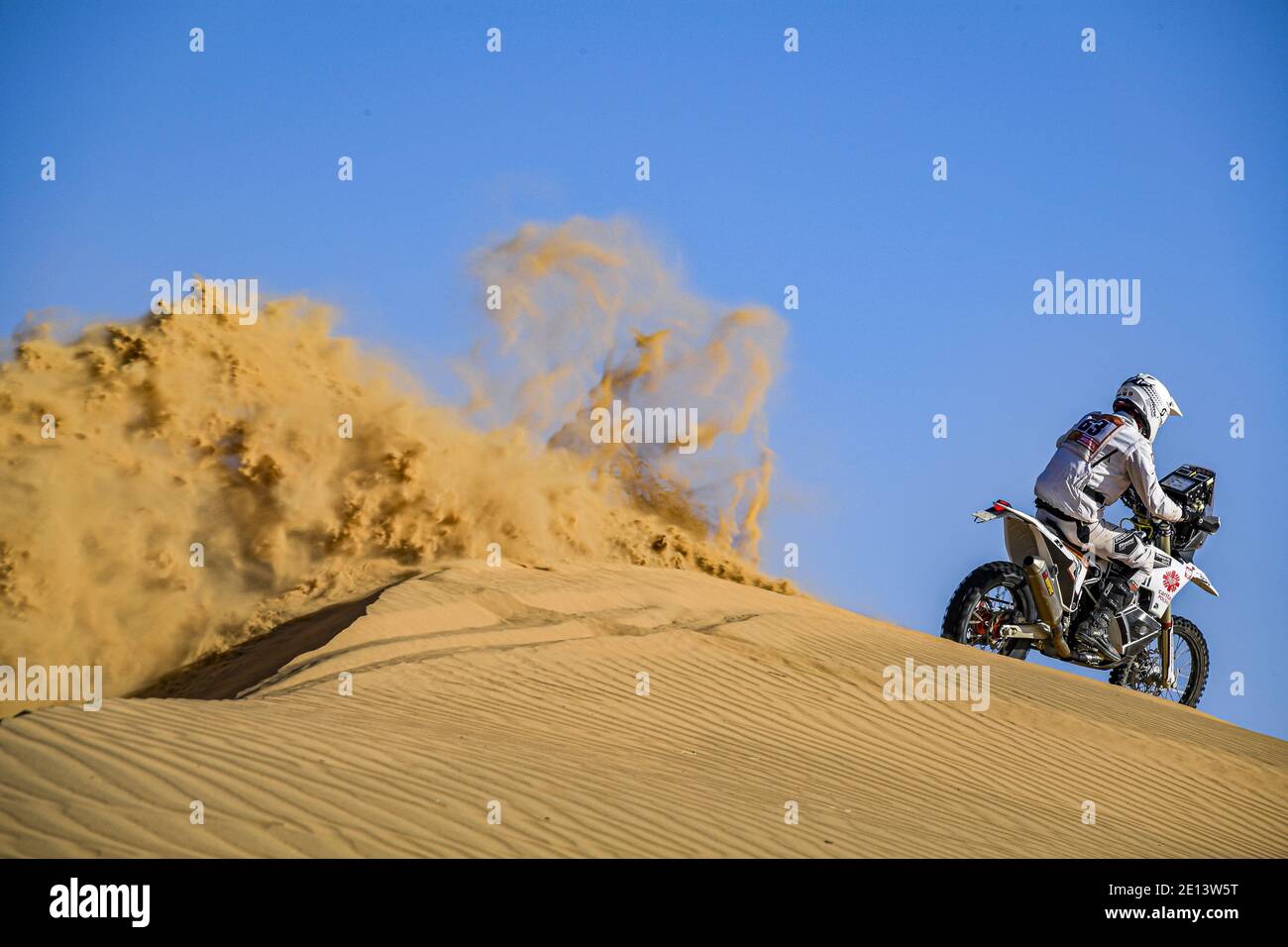 #63 Dabrowski Konrad (pol), KTM, Duust Rally Team, Moto, Bike, Action während der 2. Etappe der Dakar 2021 zwischen Bisha und / LM Stockfoto
