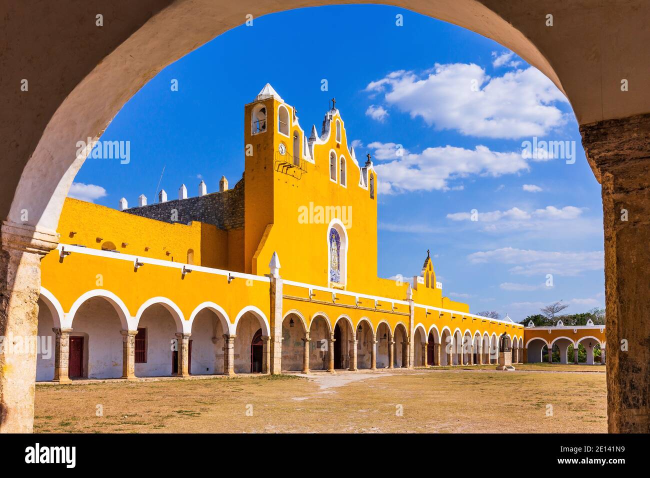 Izamal, Mexiko. Kloster des Heiligen Antonius von Padua. Stockfoto