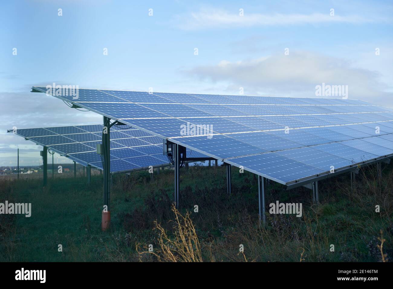 Der Solarpark (3,6 MWp) In Dortmund auf dem Deusenberg Stockfoto