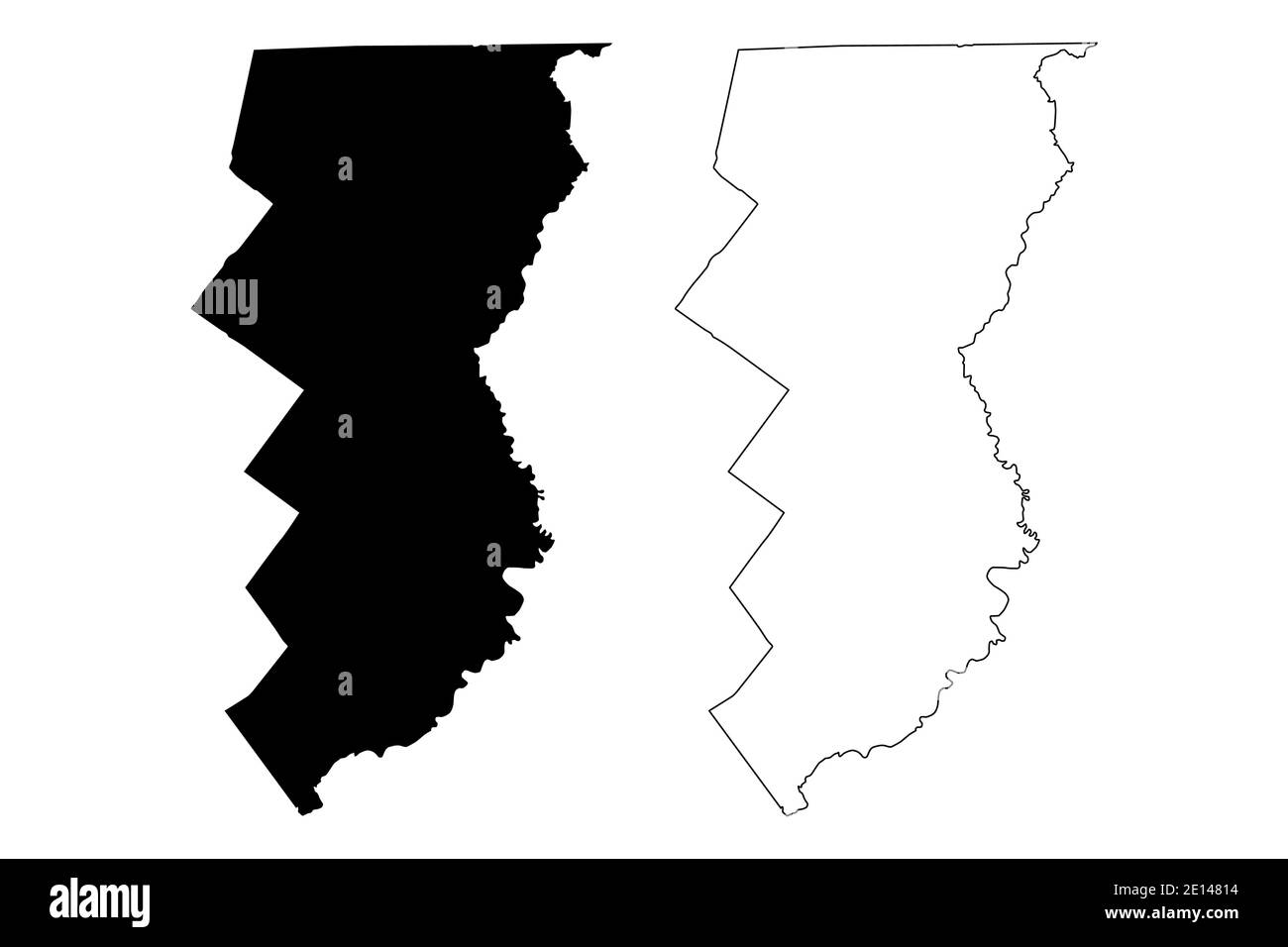 Essex County, State of Vermont (US County, Vereinigte Staaten von Amerika, USA, USA, US) Karte Vektor Illustration, Scribble Skizze Essex Karte Stock Vektor