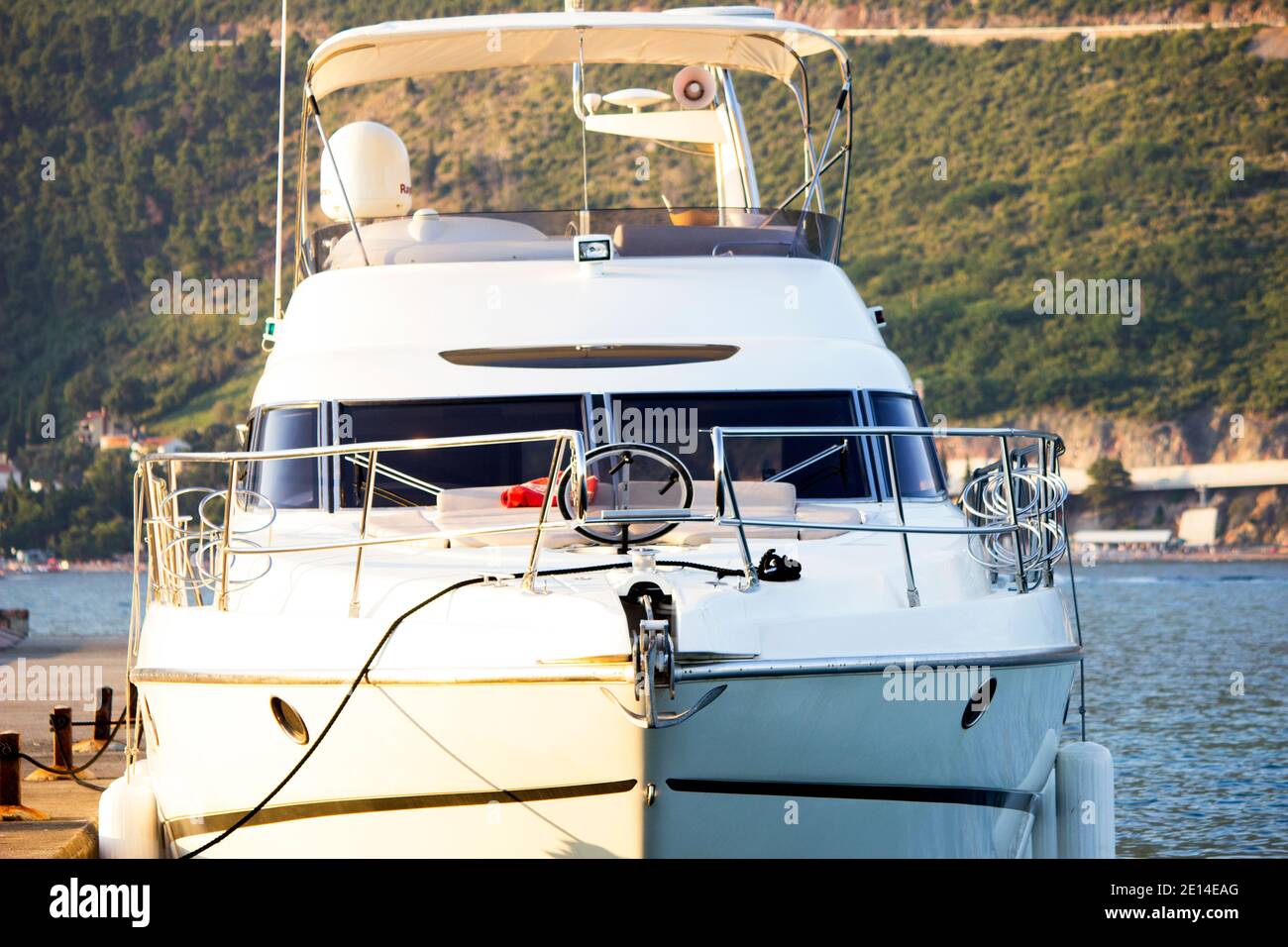 Marine Luxus große Yacht Stockfoto