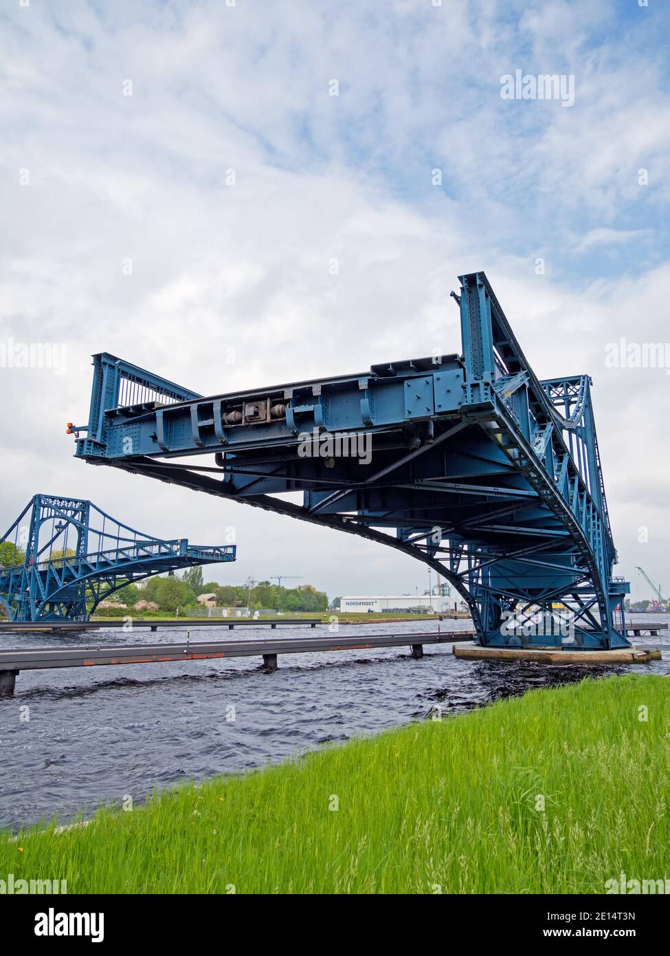 Kaiser-Wilhelm-Brücke, Wahrzeichen der Stadt Wilhelmshaven, Deutschland Stockfoto