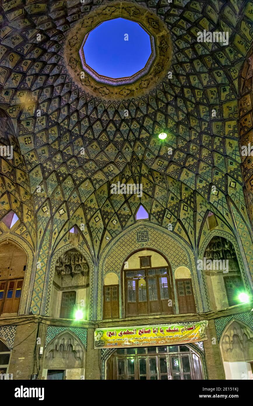 Aminoddole Caravansarai oder Timche Plaza, Kashan Basar, Kashan, Iran. Stockfoto