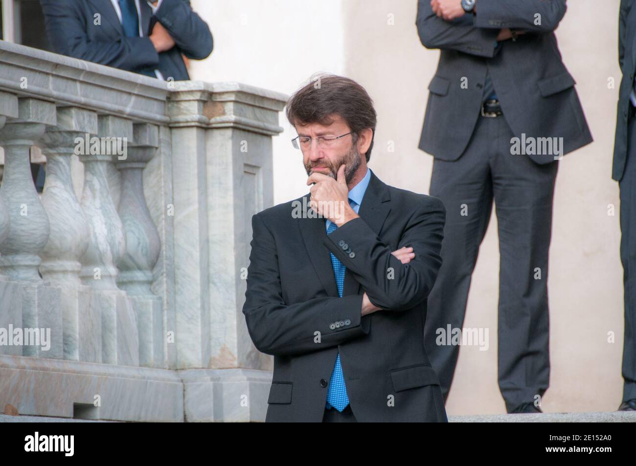 Venaria reale (Italien) 09/24/2014 der Minister für Kultur Dario Franceschini Vorsitzender des Gipfels der europäischen Kollegen auf der Reggia di Venaria Stockfoto