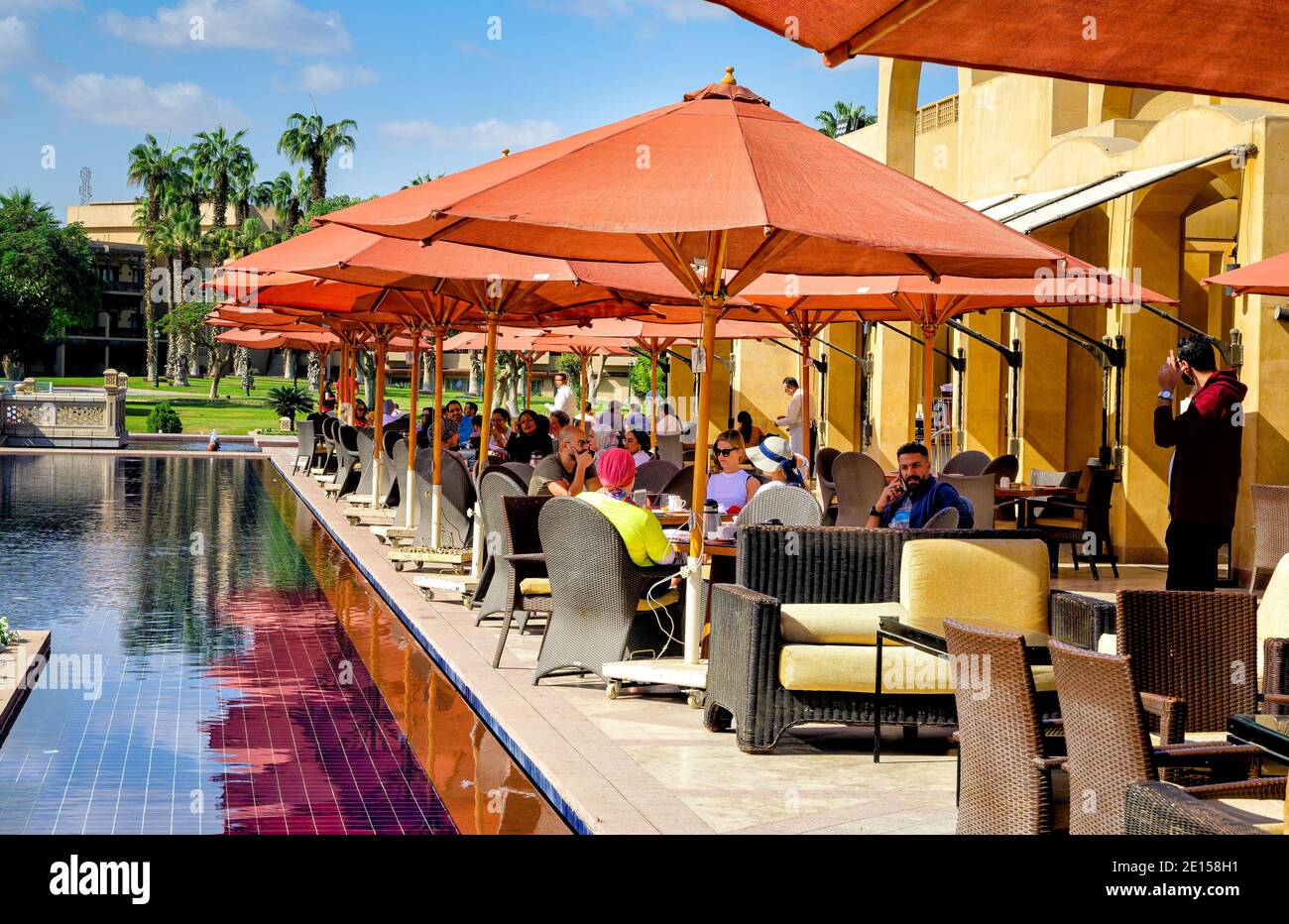 Brunch im Marriott Mena House Resort in Giza Stockfoto