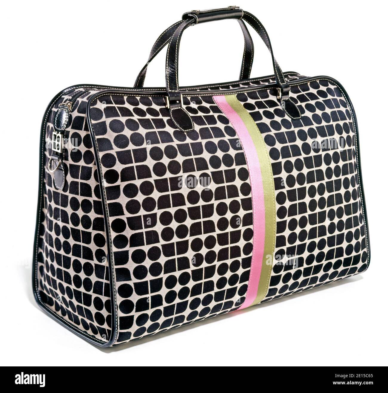 Kate Spade Gepäcktasche auf weißem Hintergrund fotografiert Stockfoto