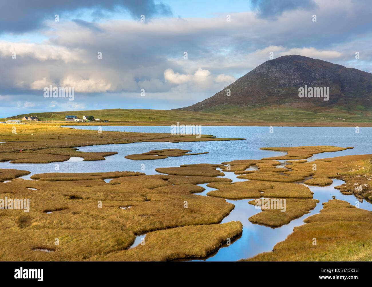 Isle of Lewis und Harris, Schottland: Gezeitensalzteiche in der Nähe von Northton, South Harris Island Stockfoto