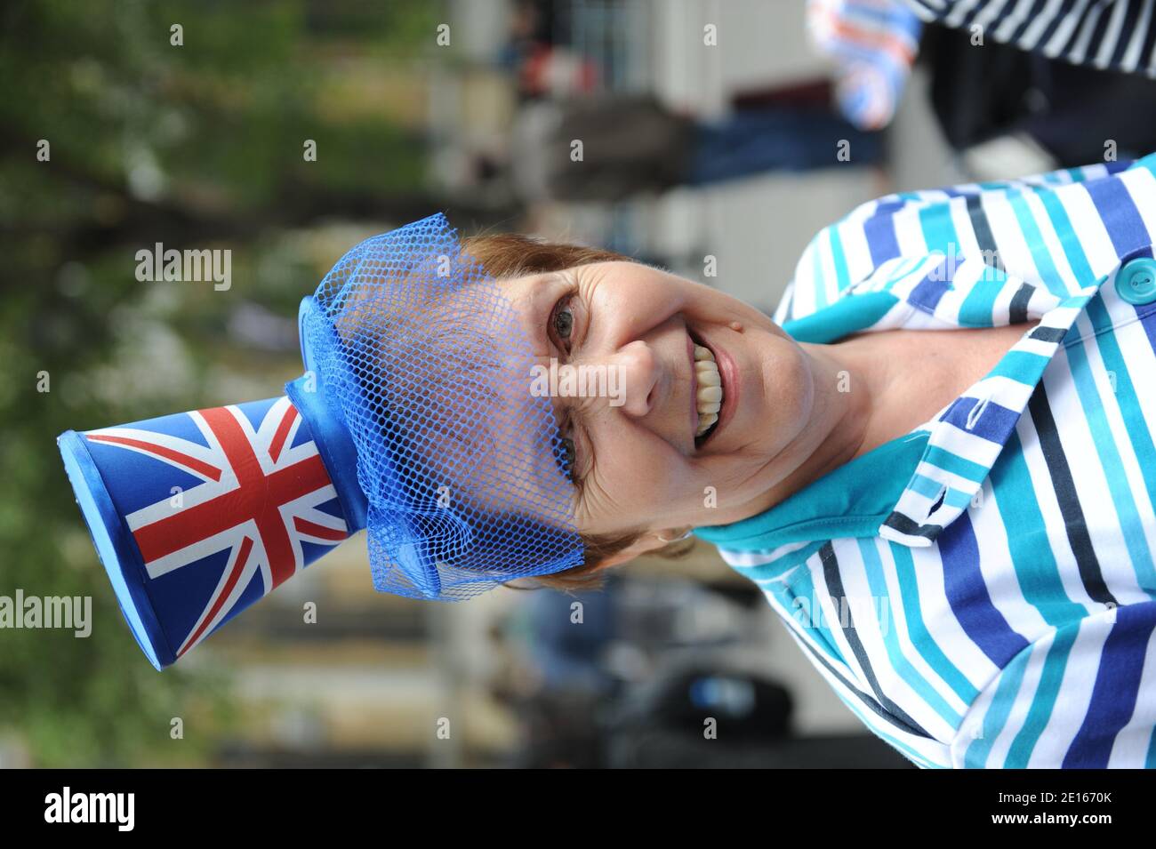 Atmosphäre vor der Westminster Abbey vor der Hochzeit von Prinz William und Kate Middleton, die morgen in London, Großbritannien, am 28. April 2011 stattfinden wird. Foto von Thierry Orban/ABACAPRESS.COM Stockfoto