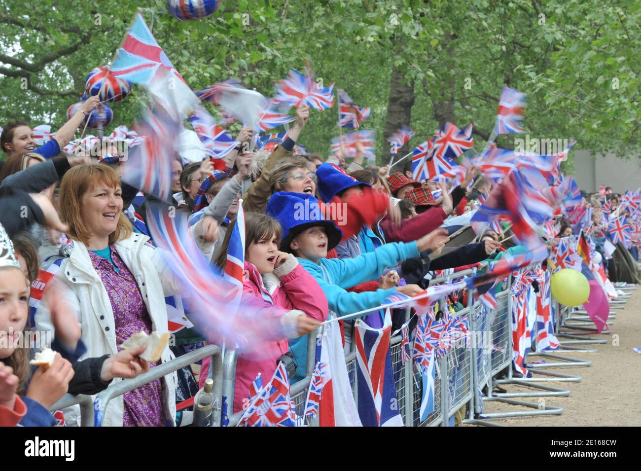 Atmosphäre in der Mall nach der Hochzeit von Prinz William mit Kate Middleton, in London, Großbritannien, am 29. April 2011. Foto von Thierry Orban/ABACAPRESS.COM Stockfoto