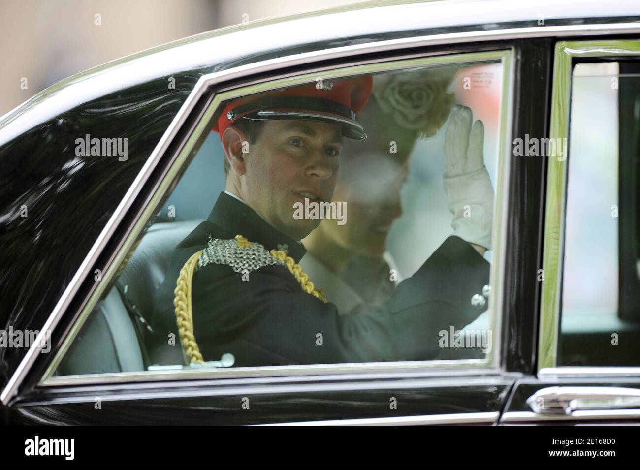 Prinz Edward Earl of Wessex und Sophie Gräfin von Wessex auf ihrem Weg zur Westminster Abbey zur Hochzeit von Prinz William mit Kate Middleton, in London, Großbritannien am 29. April 2011. Foto von Thierry Orban/ABACAPRESS.COM Stockfoto