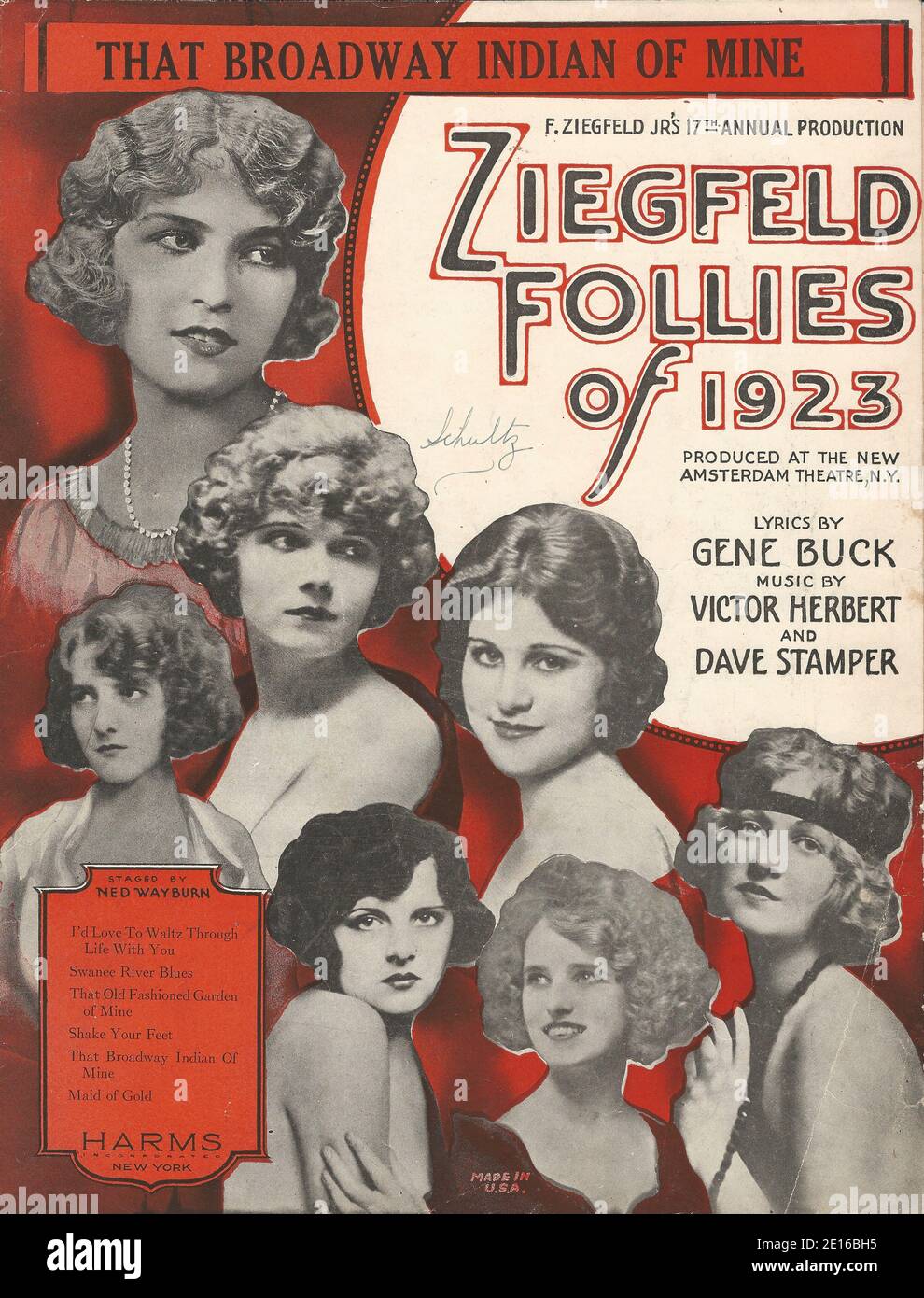 'Ziegfeld Follies of 1923' Notenumschlag Notenblatt Stockfoto