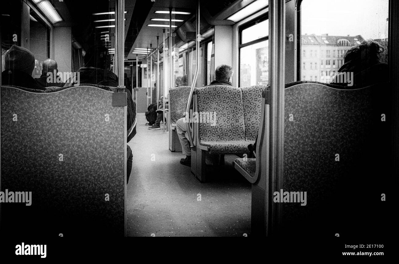 In der Berliner S-Bahn Stockfoto