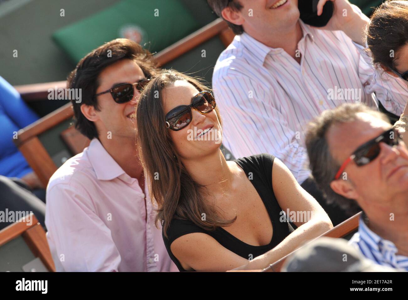 Pippa Middleton Teilnahme an der Französisch Tennis Open 2011 in Roland Garros Arena in Paris, Frankreich am 30. Mai 2011. Foto von Thierry Orban/ABACAPRESS.COM Stockfoto