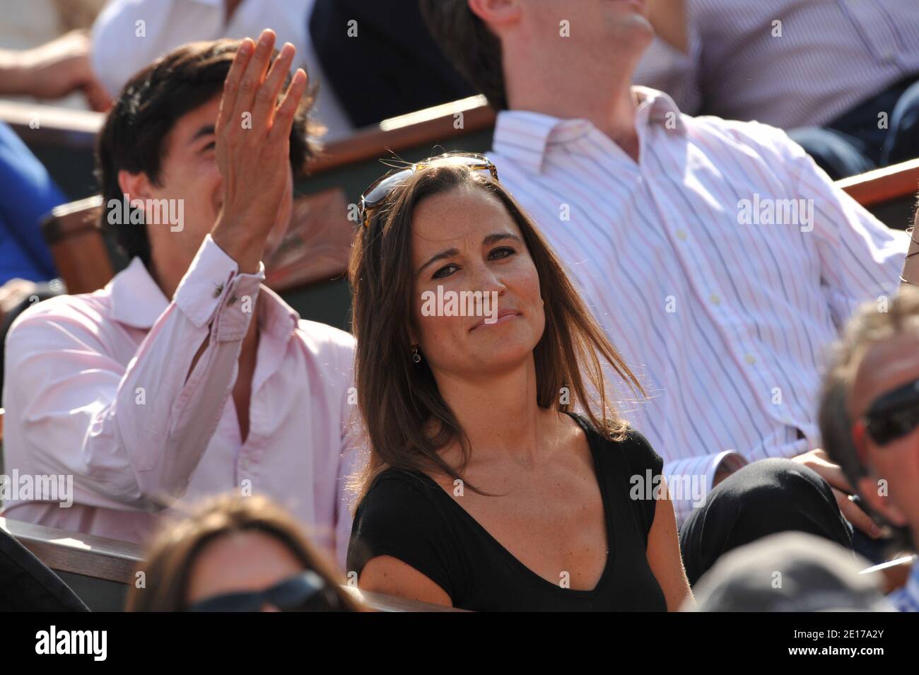 Pippa Middleton Teilnahme an der Französisch Tennis Open 2011 in Roland Garros Arena in Paris, Frankreich am 30. Mai 2011. Foto von Thierry Orban/ABACAPRESS.COM Stockfoto