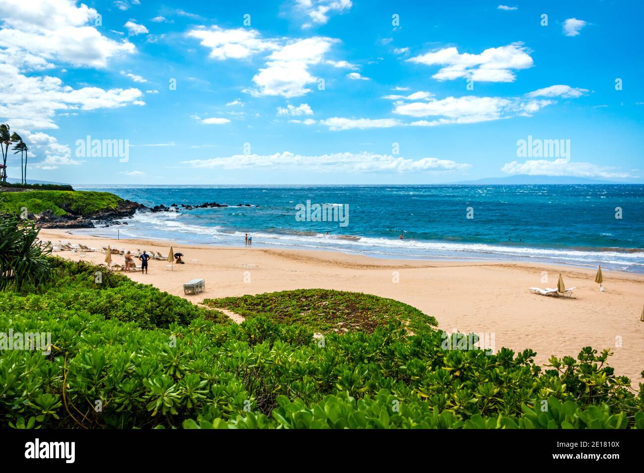 Maui, Hawaii, Wailea Beach Stockfoto