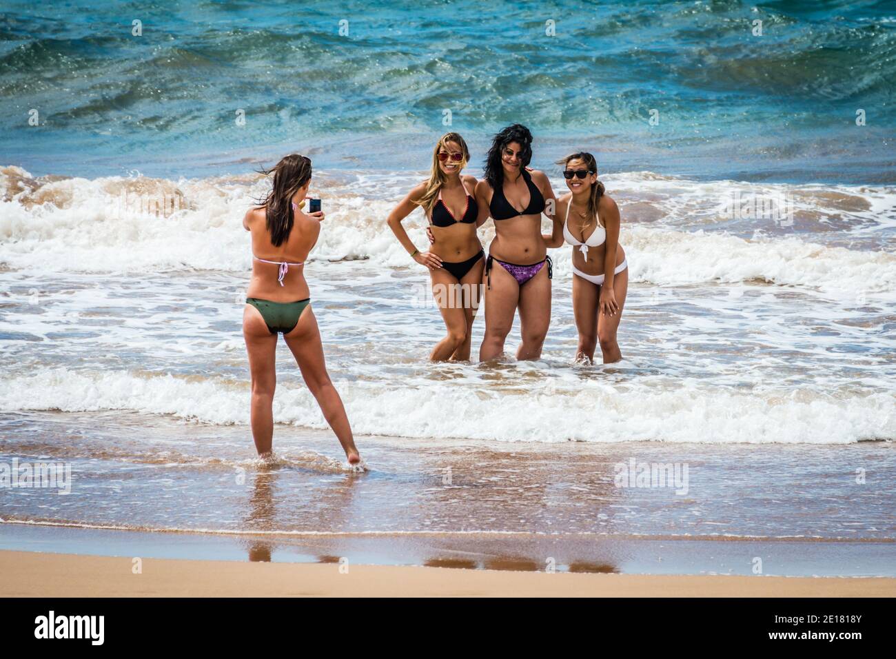 Maui, Hawaii, Wailea Beach Stockfoto