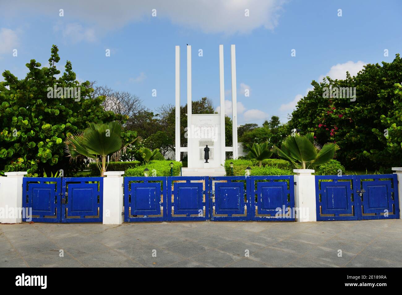 Das französische Kriegsdenkmal in Pondicherry, Indien. Stockfoto