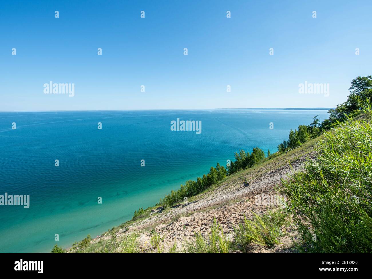 Entdecken Sie Michigan und erkunden Sie das atemberaubende Sleeping Bear Dunes National Parken Stockfoto