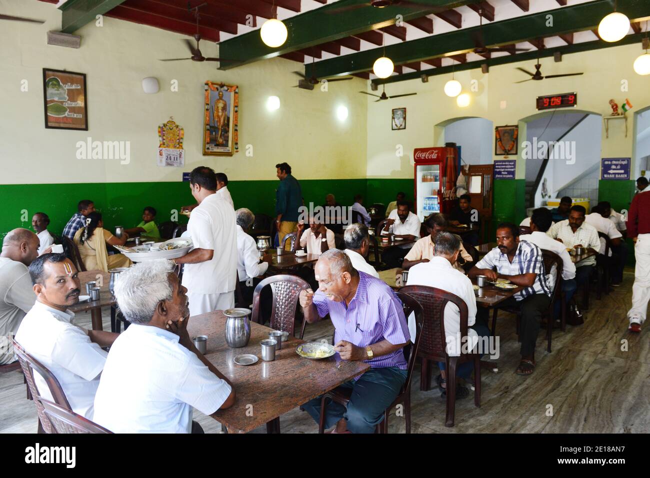 Das indische Kaffeehaus in der JN-Straße in Pondicherry, Indien. Stockfoto