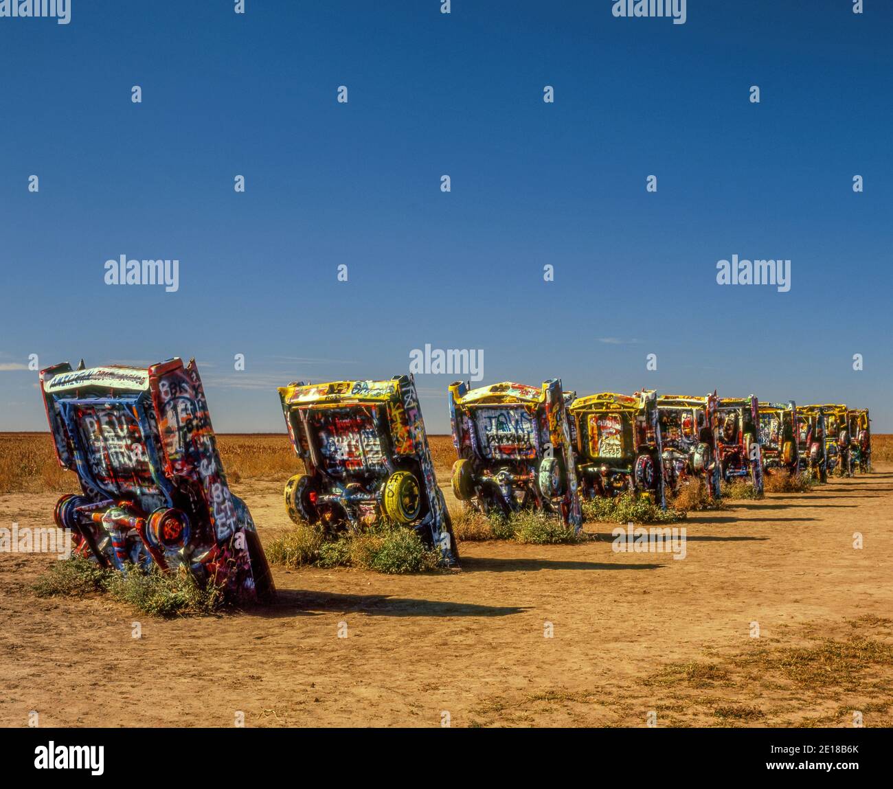 Cadillac Ranch, Amarillo, Texas Stockfoto