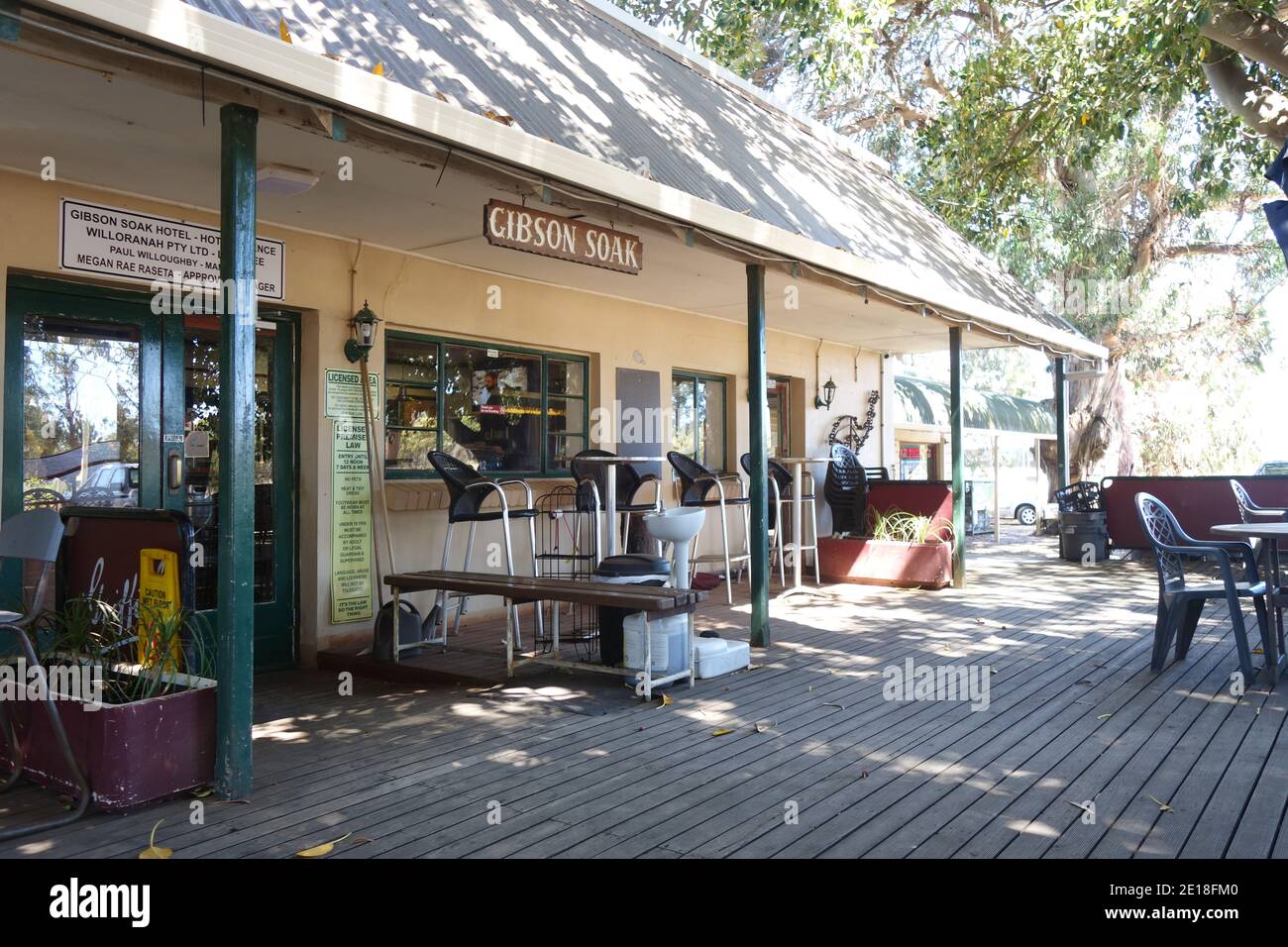 Historisches Gibson Soak Hotel, Gibson, in der Nähe von Esperance, Westaustralien. Keine PR Stockfoto