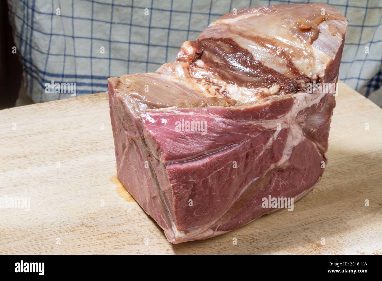 Rohes und frisches Rentierfleisch Stockfoto