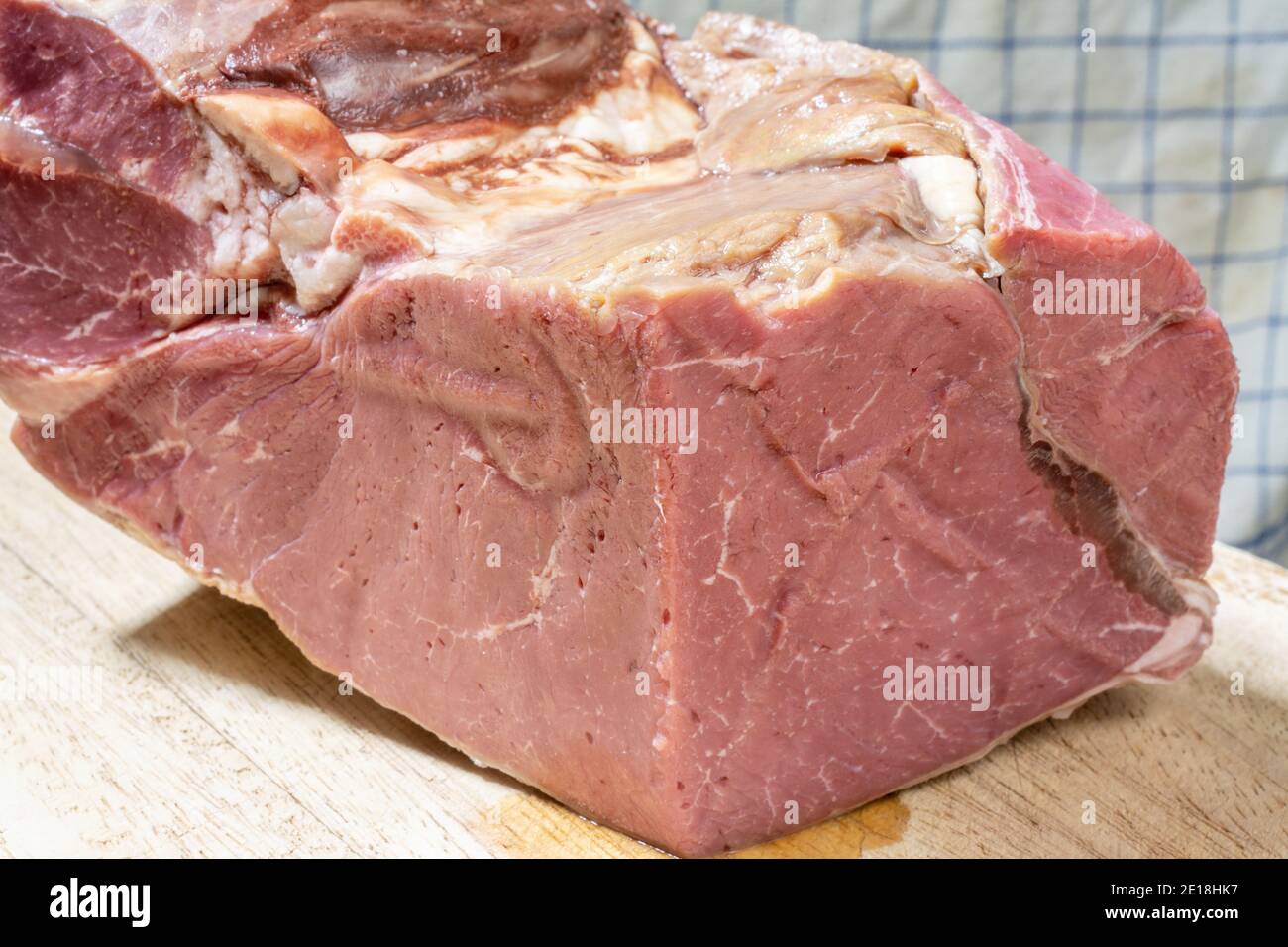 Rohes und frisches Rentierfleisch Stockfoto