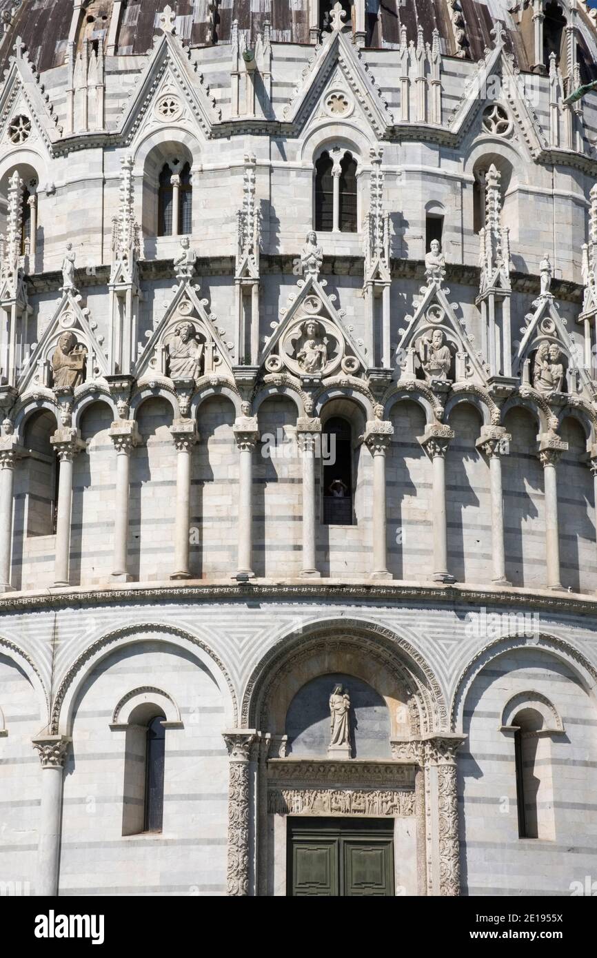 Italien, Toskana, Pisa: Das Baptisterium von St. John Stockfoto
