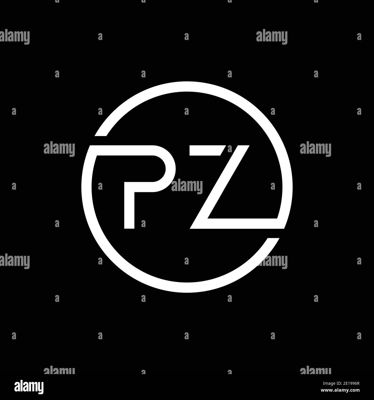 Initial PZ Letter Logo Creative Typography Vektor-Vorlage. Kreativer Kreis Buchstabe PZ Logo Vektor. Stock Vektor