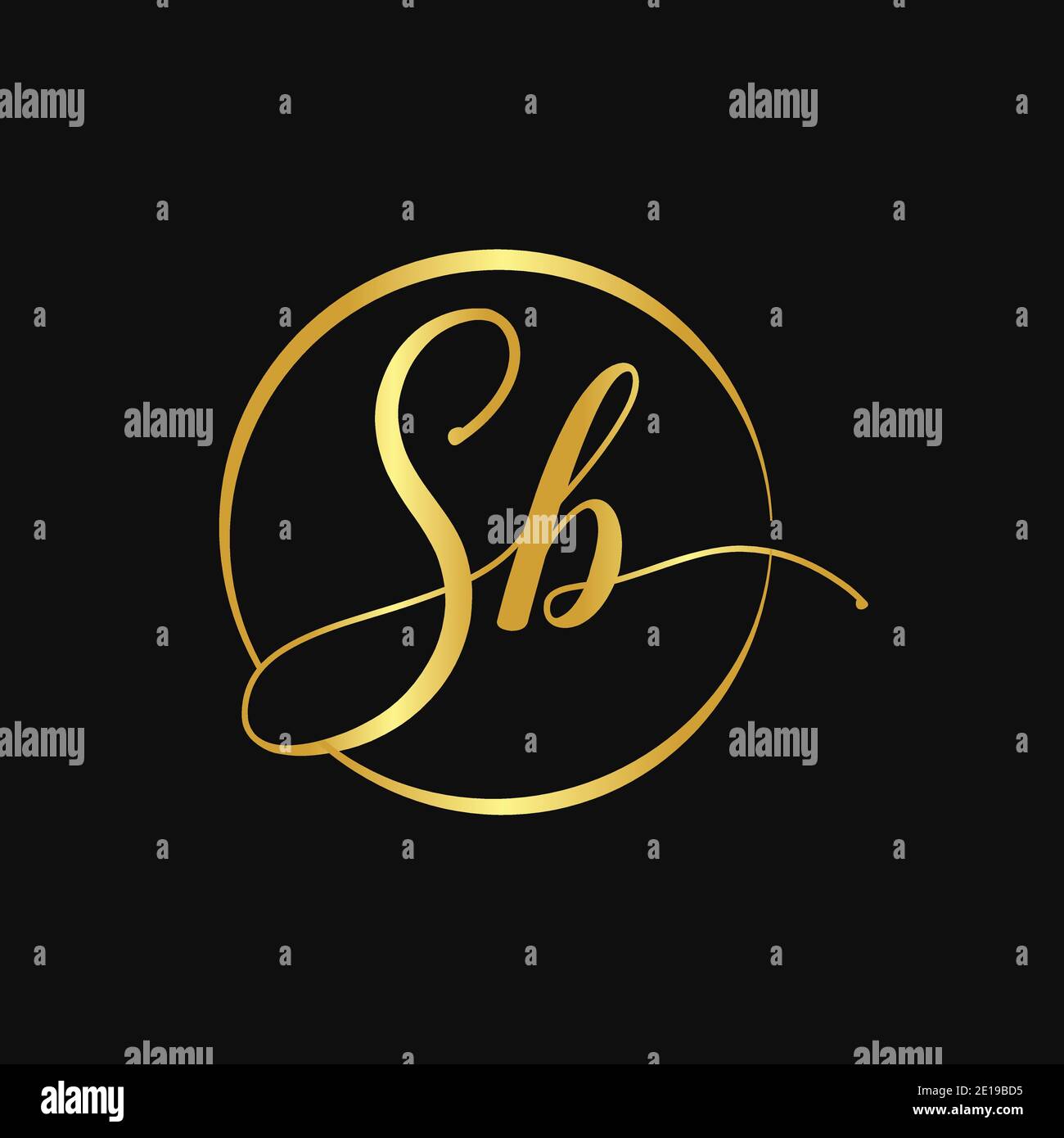 Ursprüngliche SB-Brief Logo Design Vektor-Vorlage. Abstraktes Script Letter SB Logo Design Stock Vektor