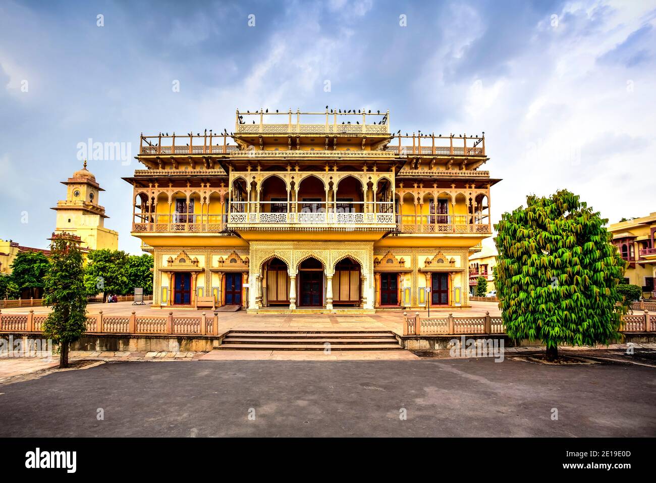 Mubarak Mahal oder der Ausspicious Palace, Teil der Jaipur City Palace Complex, Rajasthan Staat, Indien. Foto aufgenommen am 14. August 2018. Stockfoto