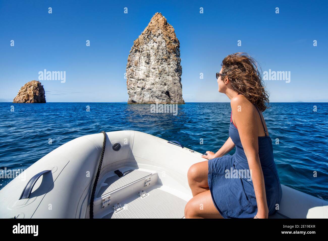 Faraglioni di Liapri, Äolische Inseln (Isole Eolie), Sizilien Stockfoto