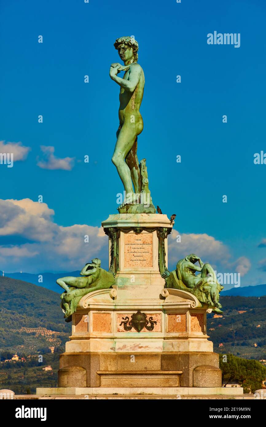 Michelangelo David Statue in Florenz Wahrzeichen der Toskana Italien Stockfoto