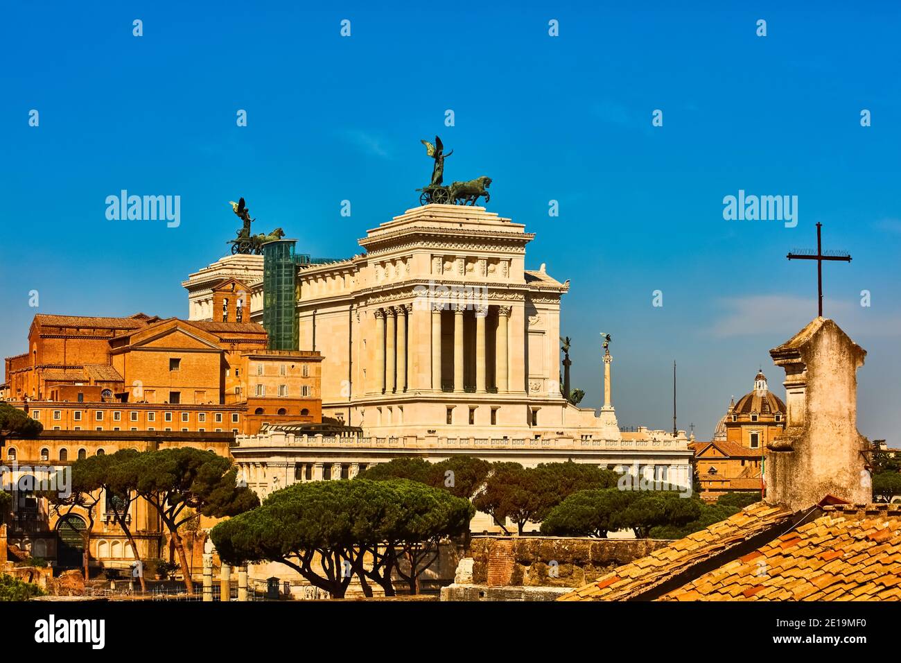 Skyline Stadtbild von Rom Latium Italien Wahrzeichen Stockfoto