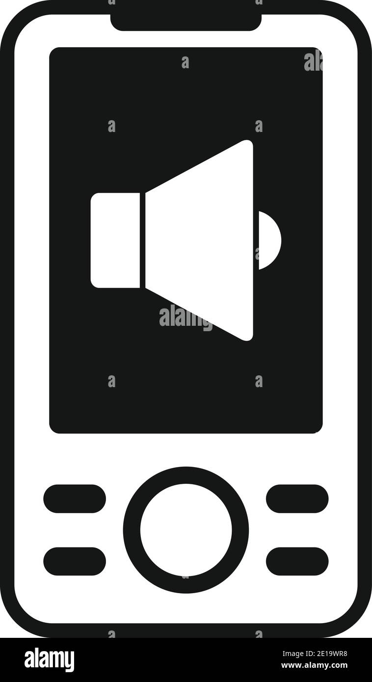 Musik-Player-Symbol, einfachen Stil Stock Vektor