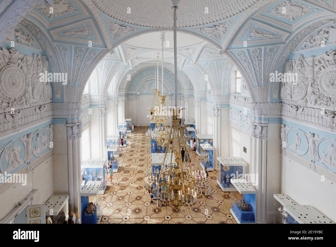 Alexandersaal des Winterpalastes der Staatlichen Eremitage in St. Petersburg, Russland Stockfoto